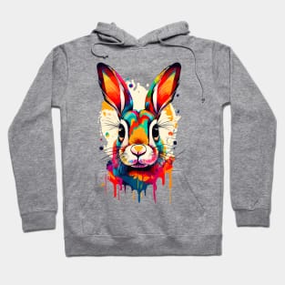 Cute Bunny Rabbit Colourful - Rabbit Hoodie